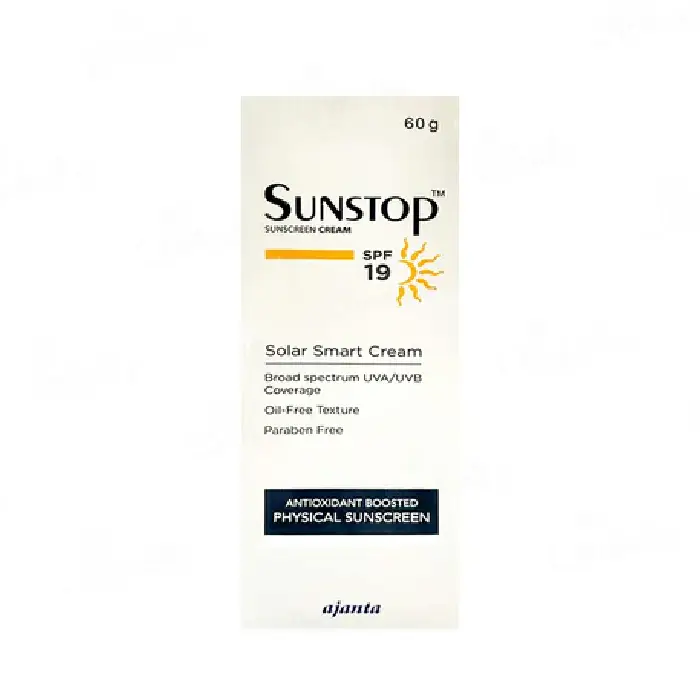 Sunstop 19 Sunscreen | Broad Spectrum UVA/UVB Protection | Oil & Paraben Free Cream